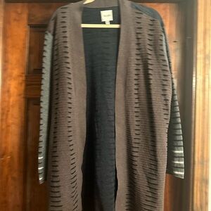 NIC+ZOE Charcoal Knit Cardigan